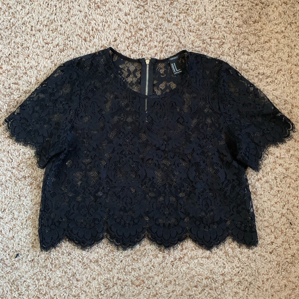 Forever 21 lace crop top